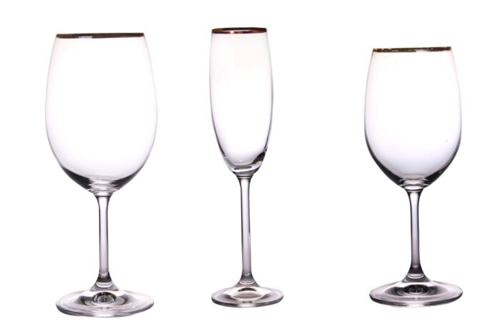 GOLD RIM RANGE - GLASSWARE FOR HIRE IN CAPE TOWN