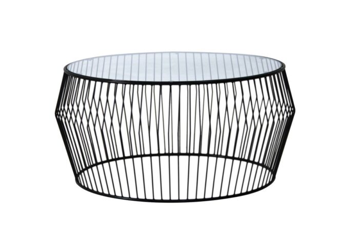 BLACK SPOKE COFFEE TABLE FOR HIRE