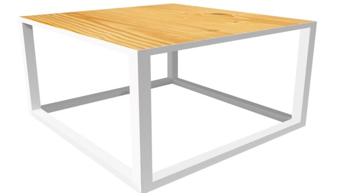 Steel Square Coffee Table - Image 2