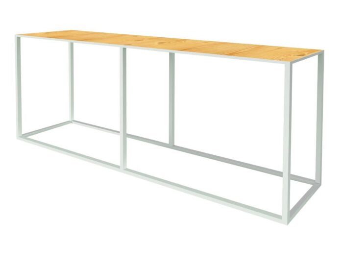 Steel Conversation Table (Wooden Top) - Image 2