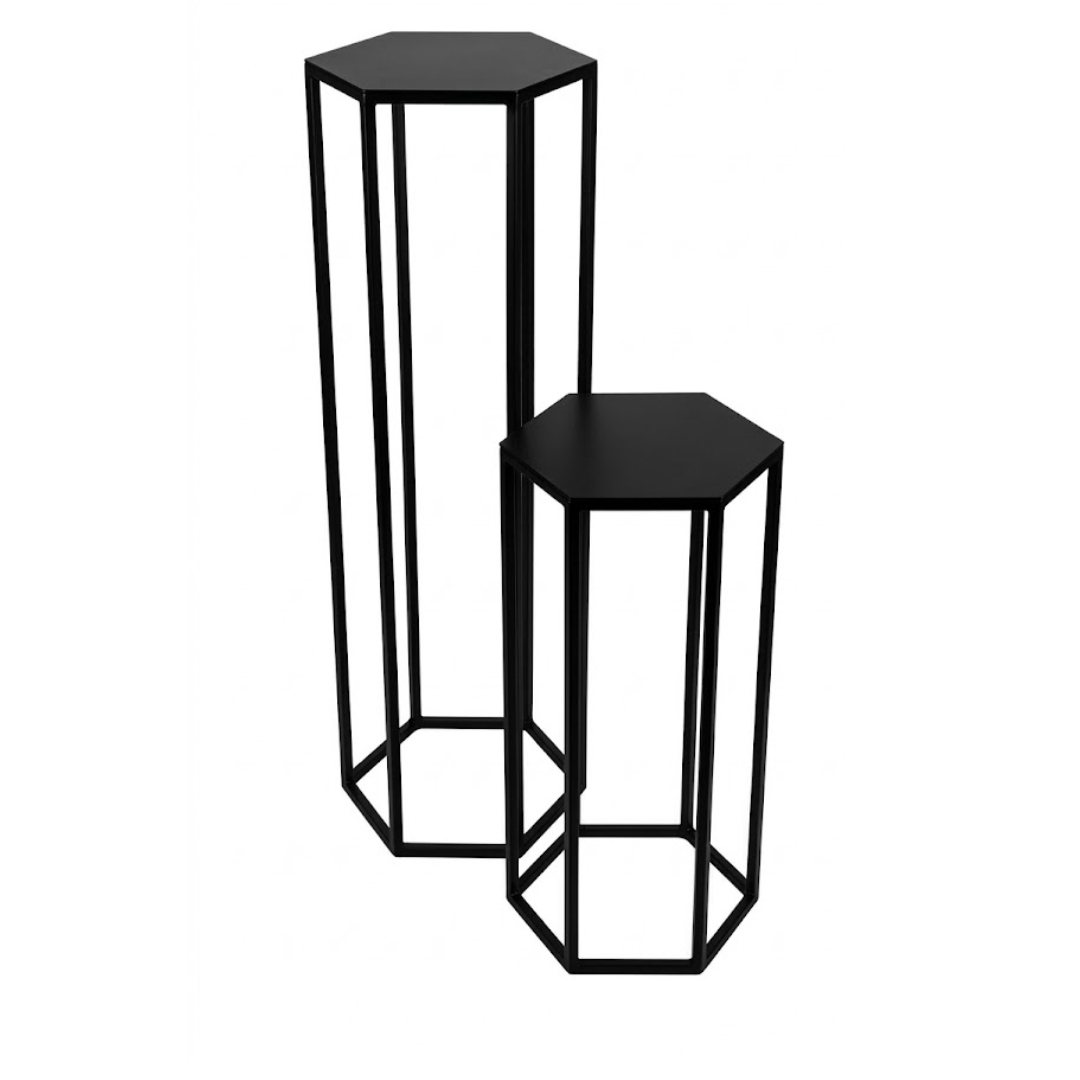 Steel Frame Hex Plinths