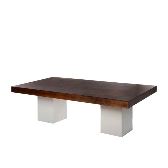 Mixed Plinth Dining Table - Mahogany & White For Hire | Urbantonic Cape ...